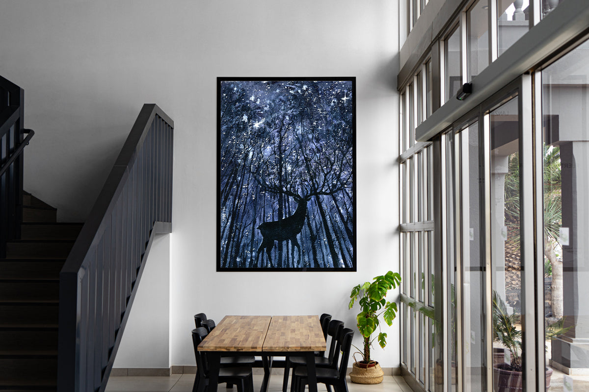 Canvas Painting - Deer in the Forest