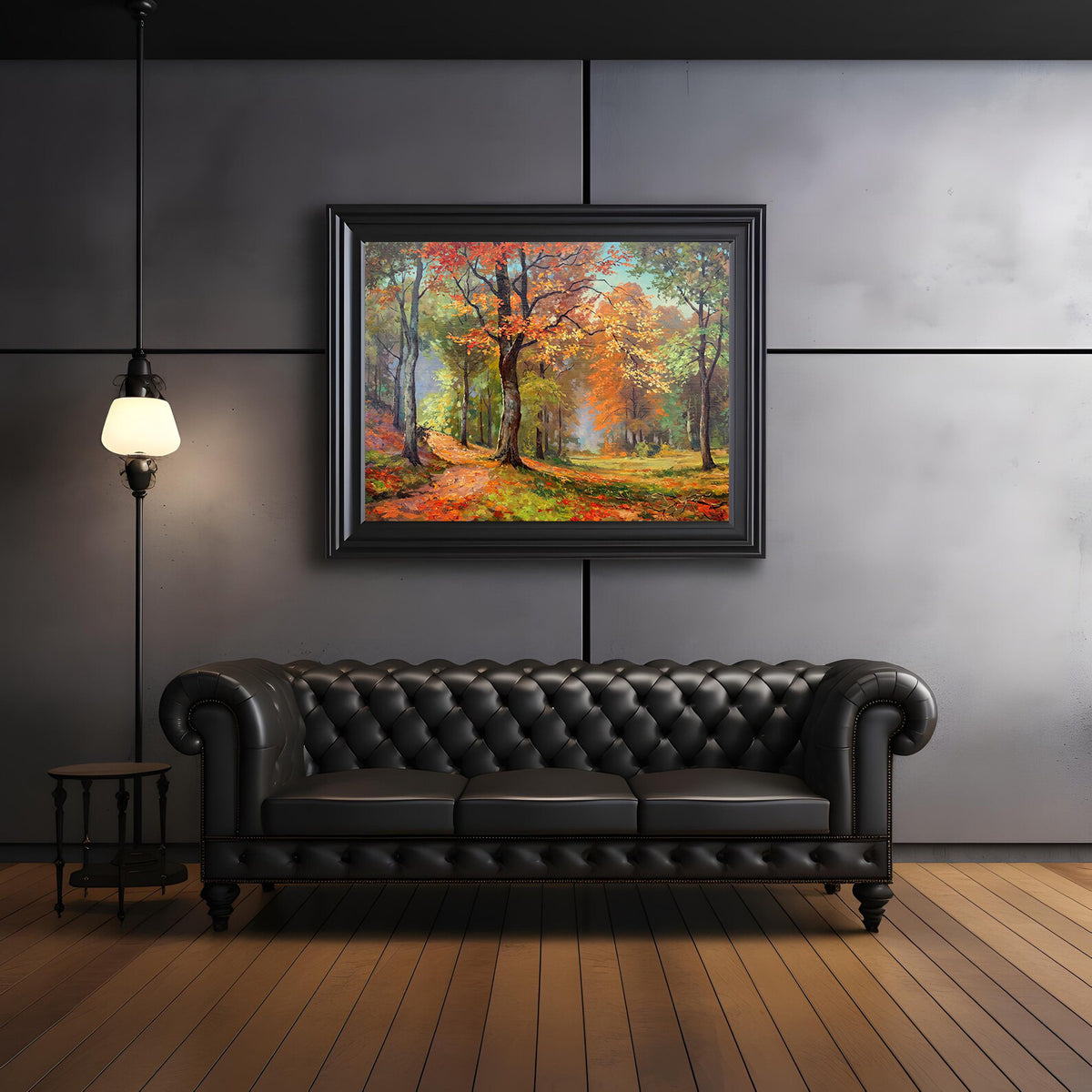 Canvas Painting - Autumn in the Forest Landscape