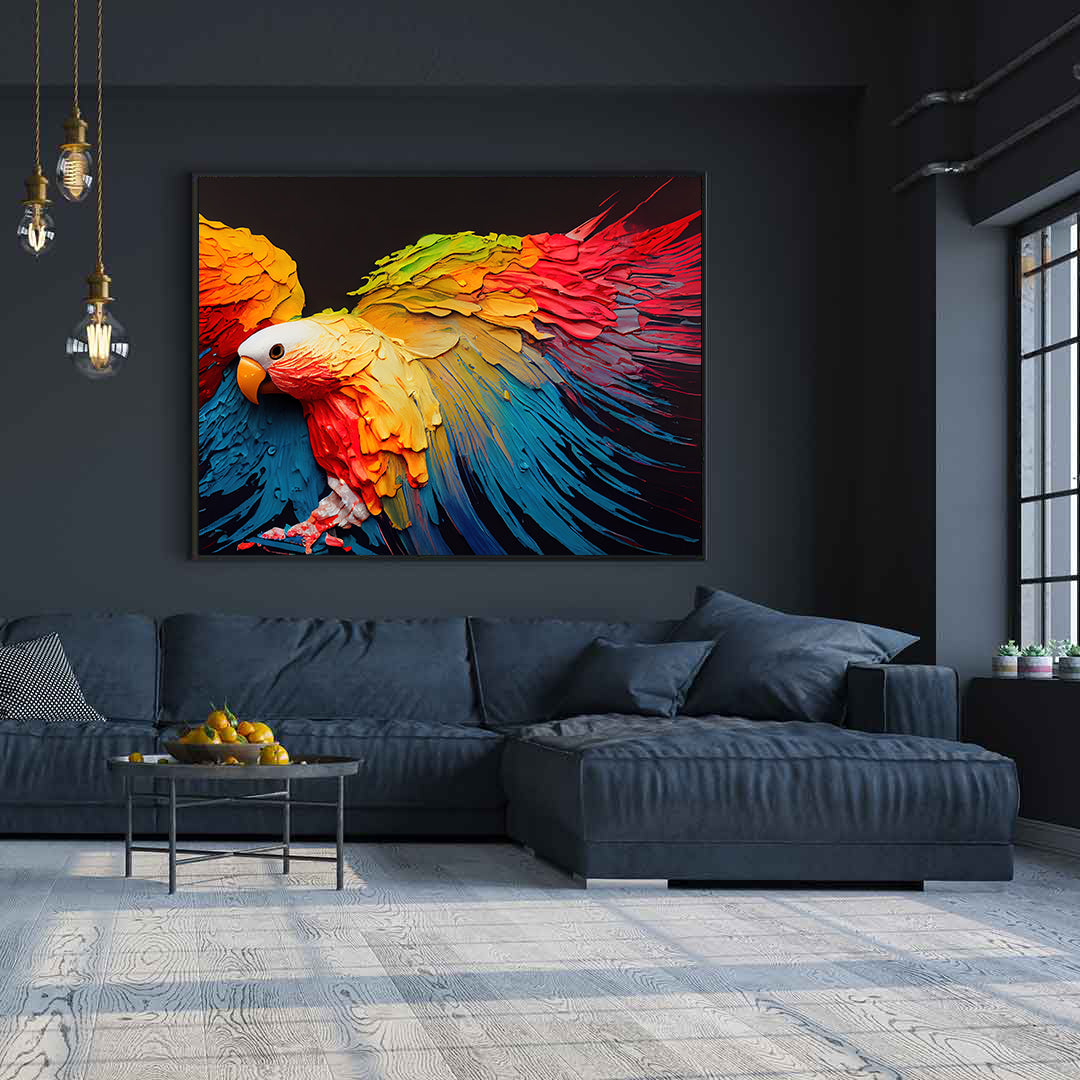 Canvas Painting - Multicolored Parrot