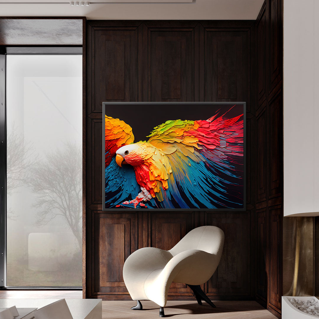 Canvas Painting - Multicolored Parrot