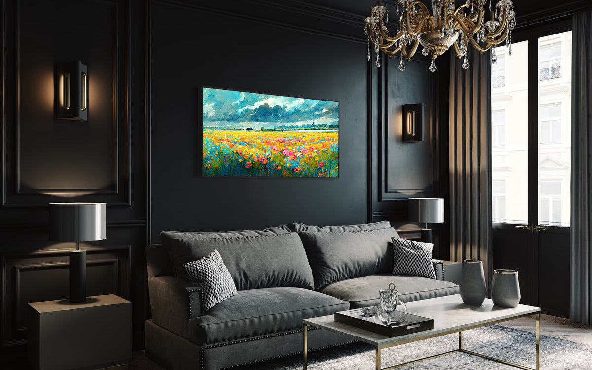 Canvas Painting - Field with Flowers