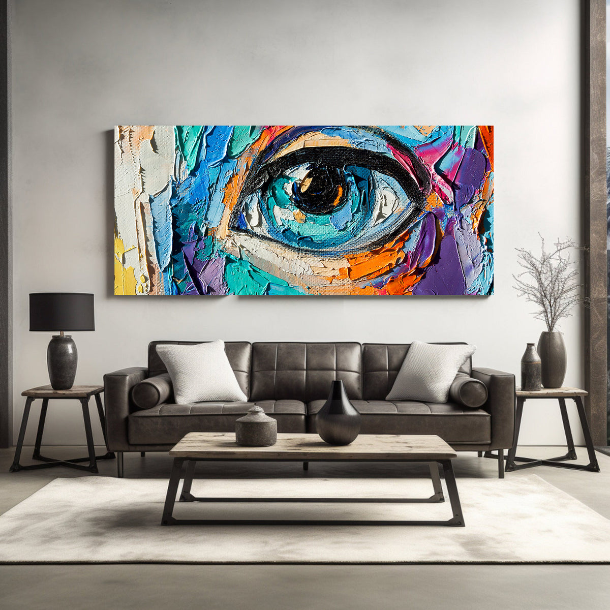 Canvas Painting - Multicolored Eyes