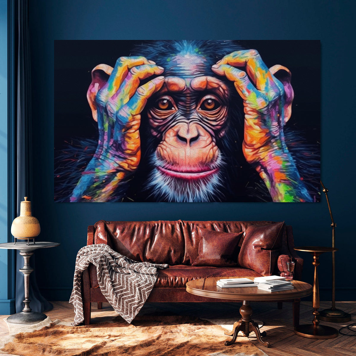 Canvas Painting - Monkey Portrait