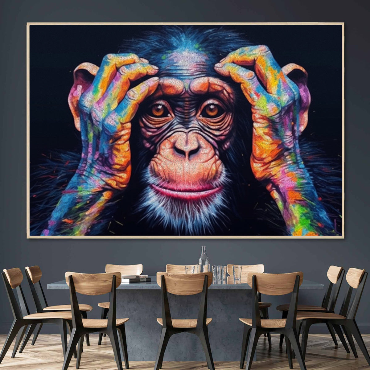 Canvas Painting - Monkey Portrait