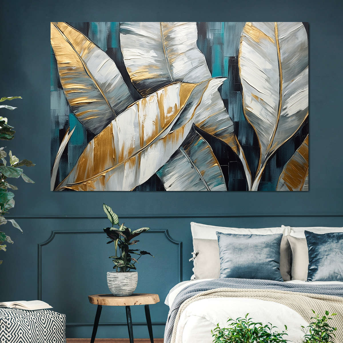 Canvas Painting - Tropical Leaves