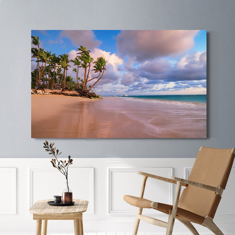 Canvas Painting - Beach with Palm Trees