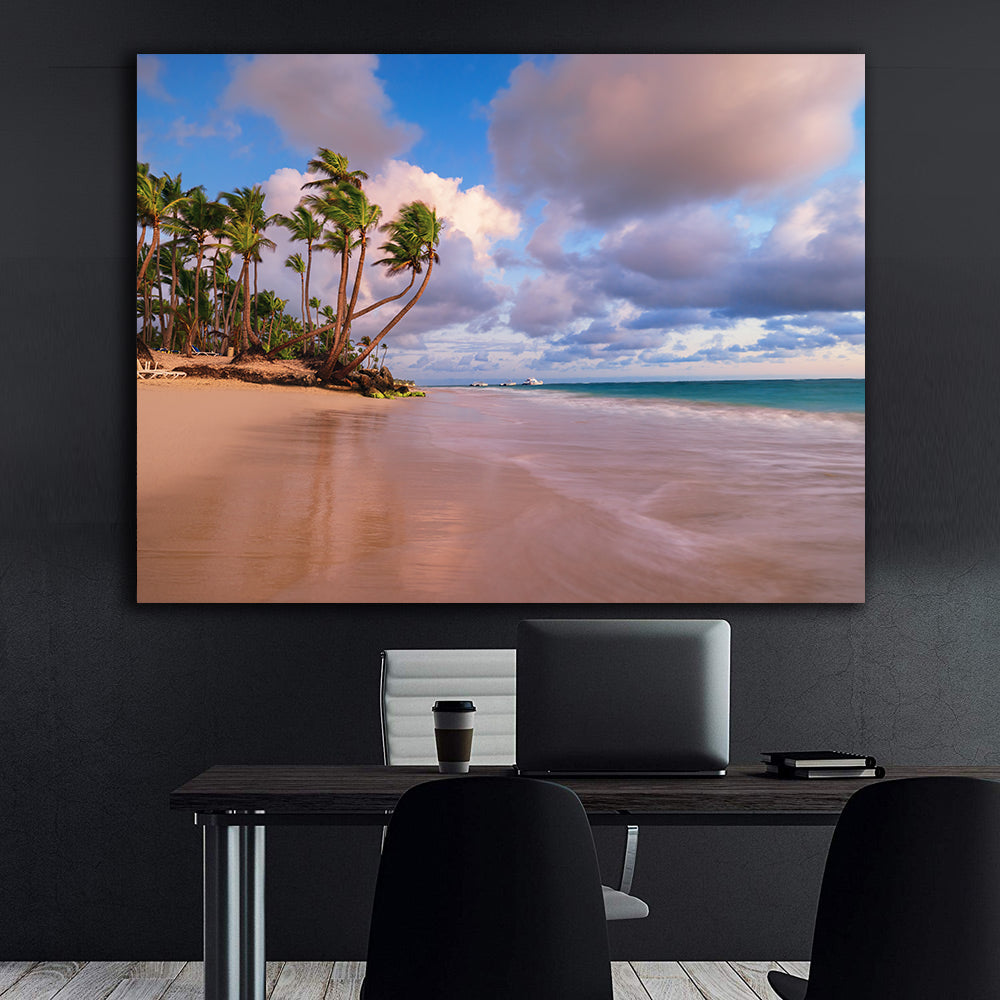 Canvas Painting - Beach with Palm Trees