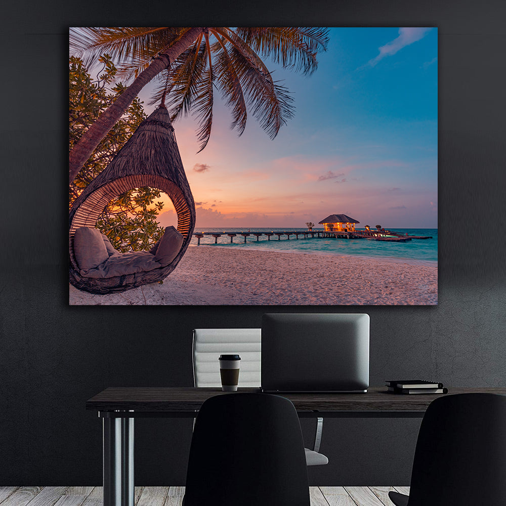 Canvas Painting - Maldives Landscape