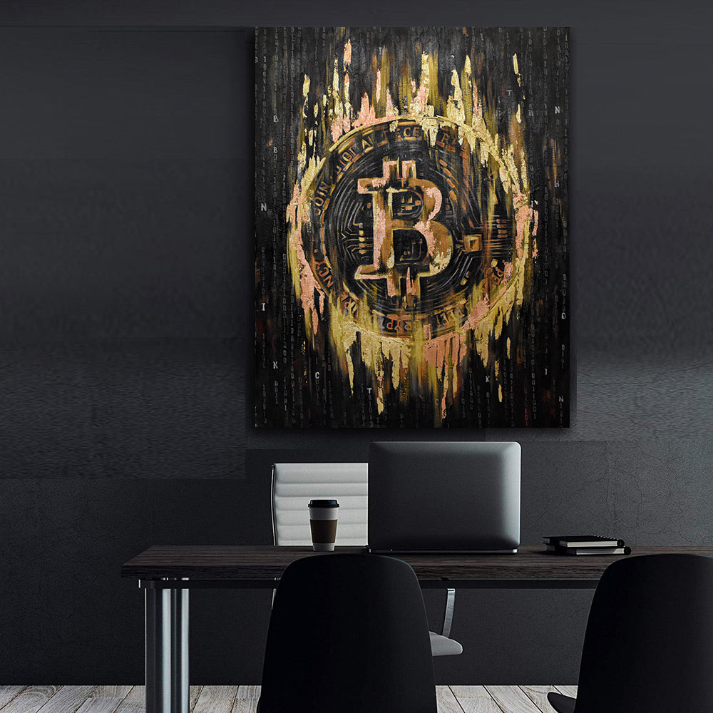 Canvas Painting - Bitcoin Gold