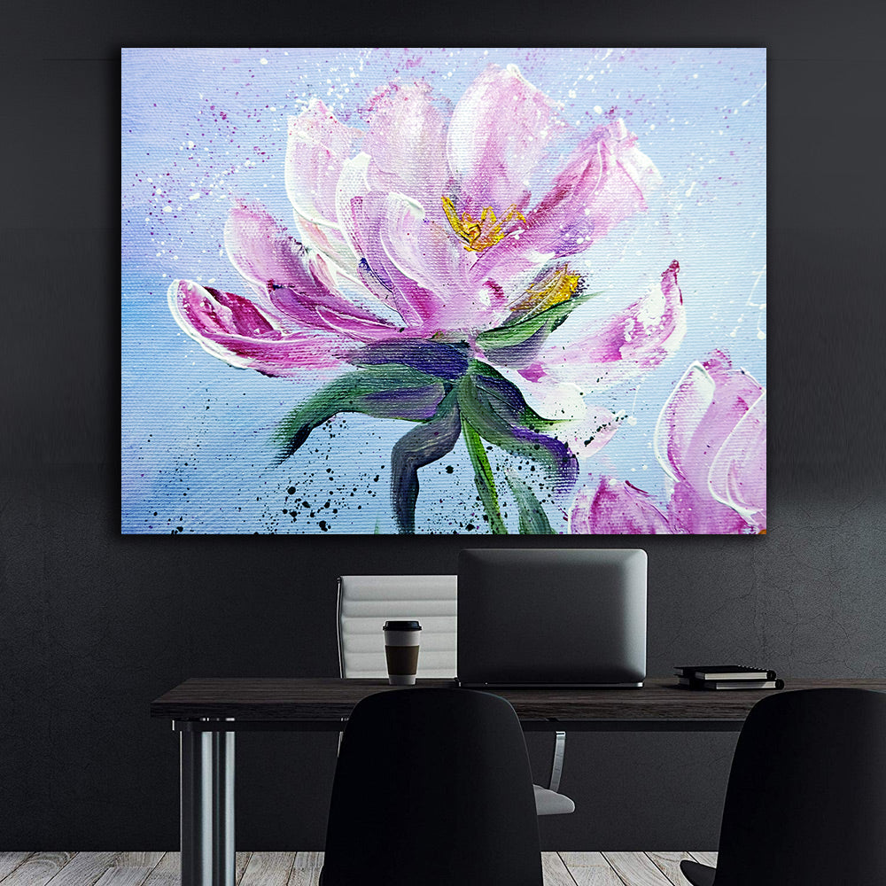 Canvas Painting - Pink Flower