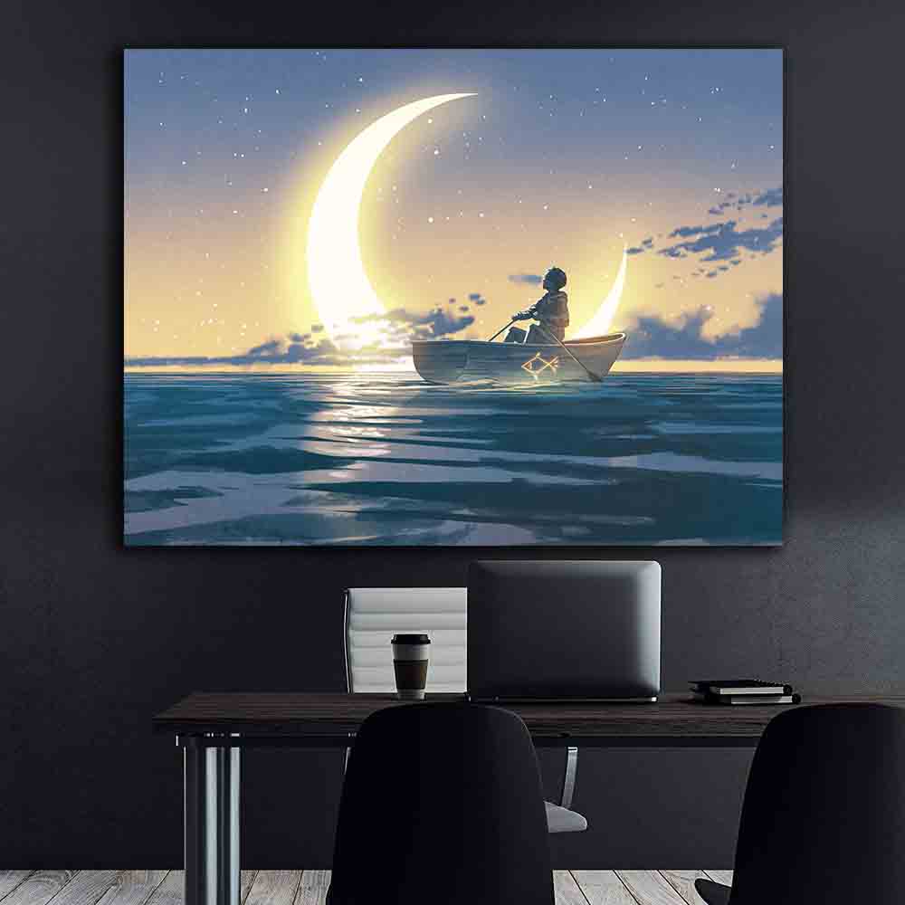 Canvas Painting - The Boy on the Boat