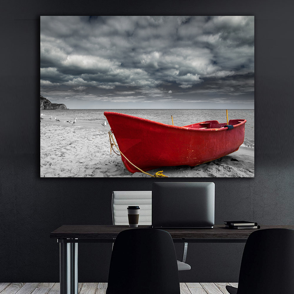 Canvas Painting - Little Red Boat