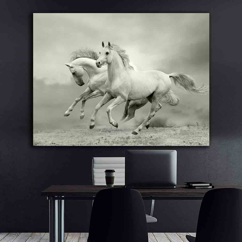 Canvas Painting - White Horses