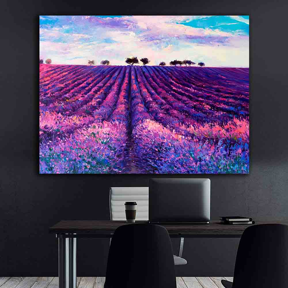 Canvas painting - Lavender wool