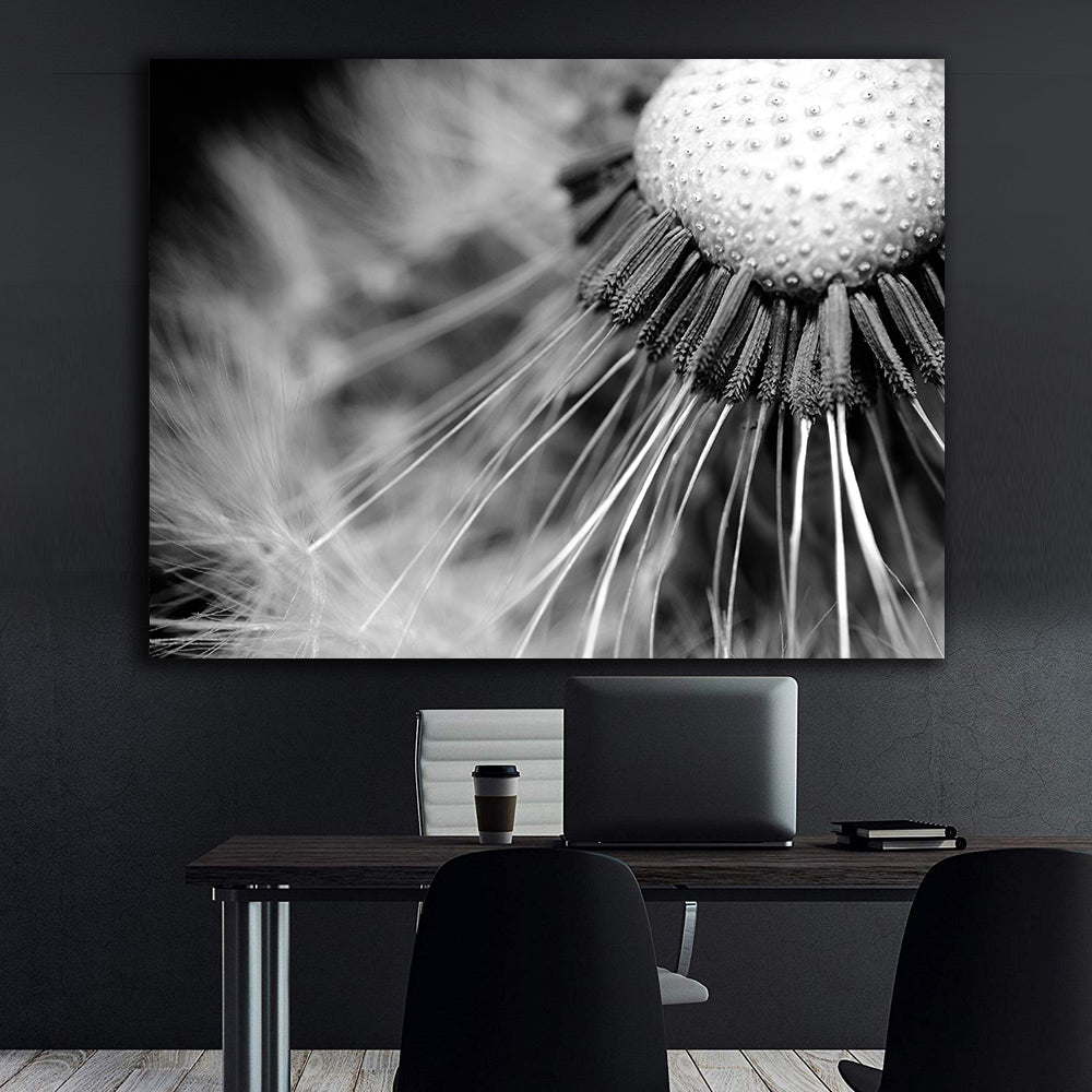Canvas Painting - Black and White Flower