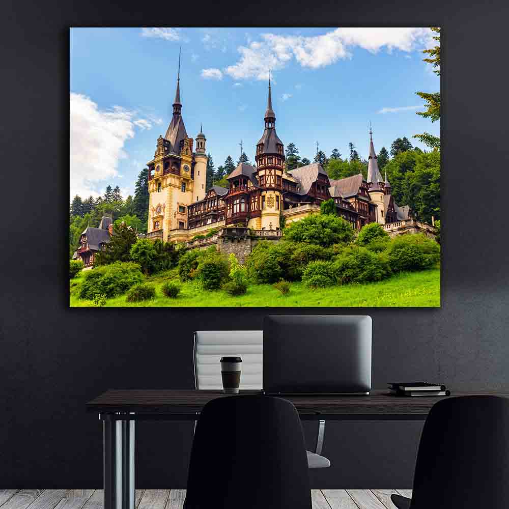 Canvas Painting - Peles Castle in Sinaia