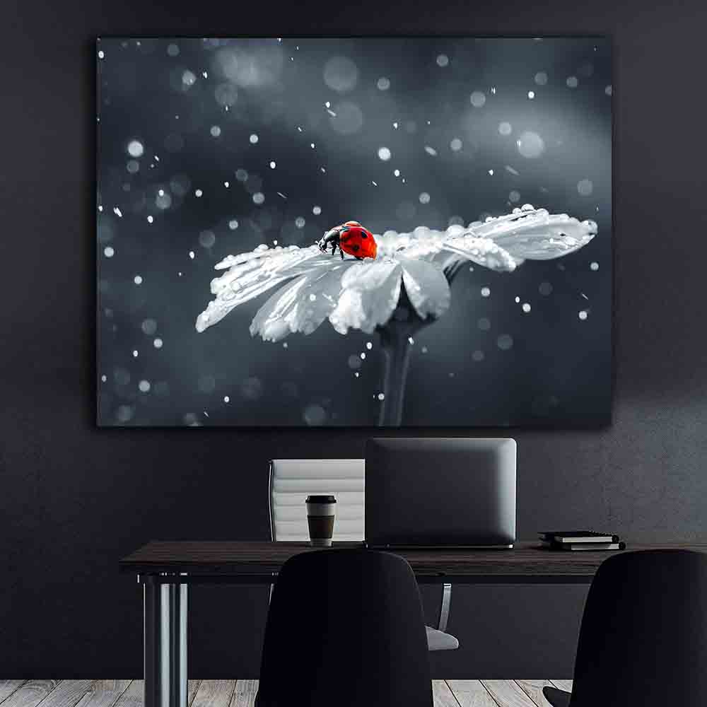 Canvas Painting - Ladybug on the Romanian Tree