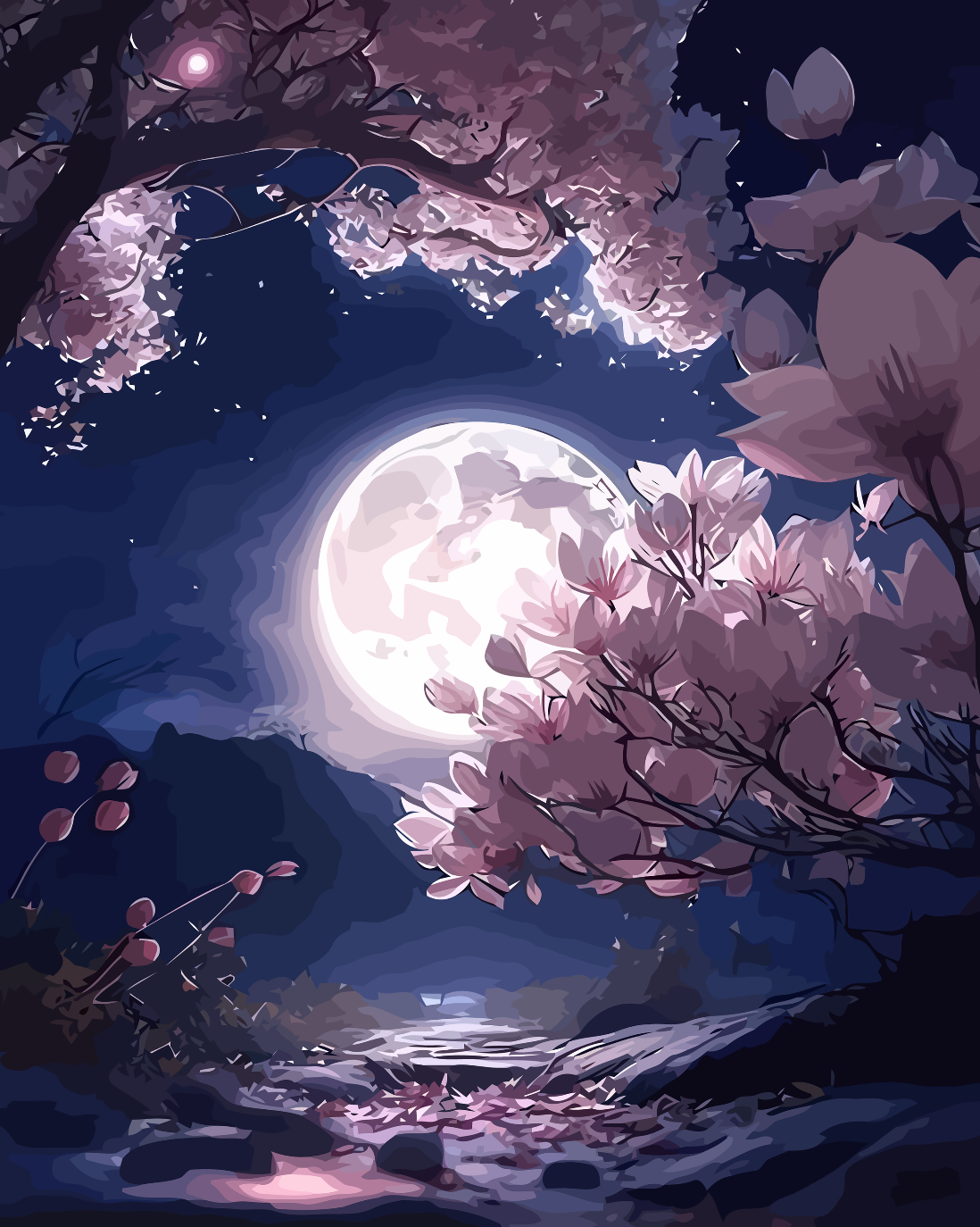 Paint by numbers - Full Moon Night 4221