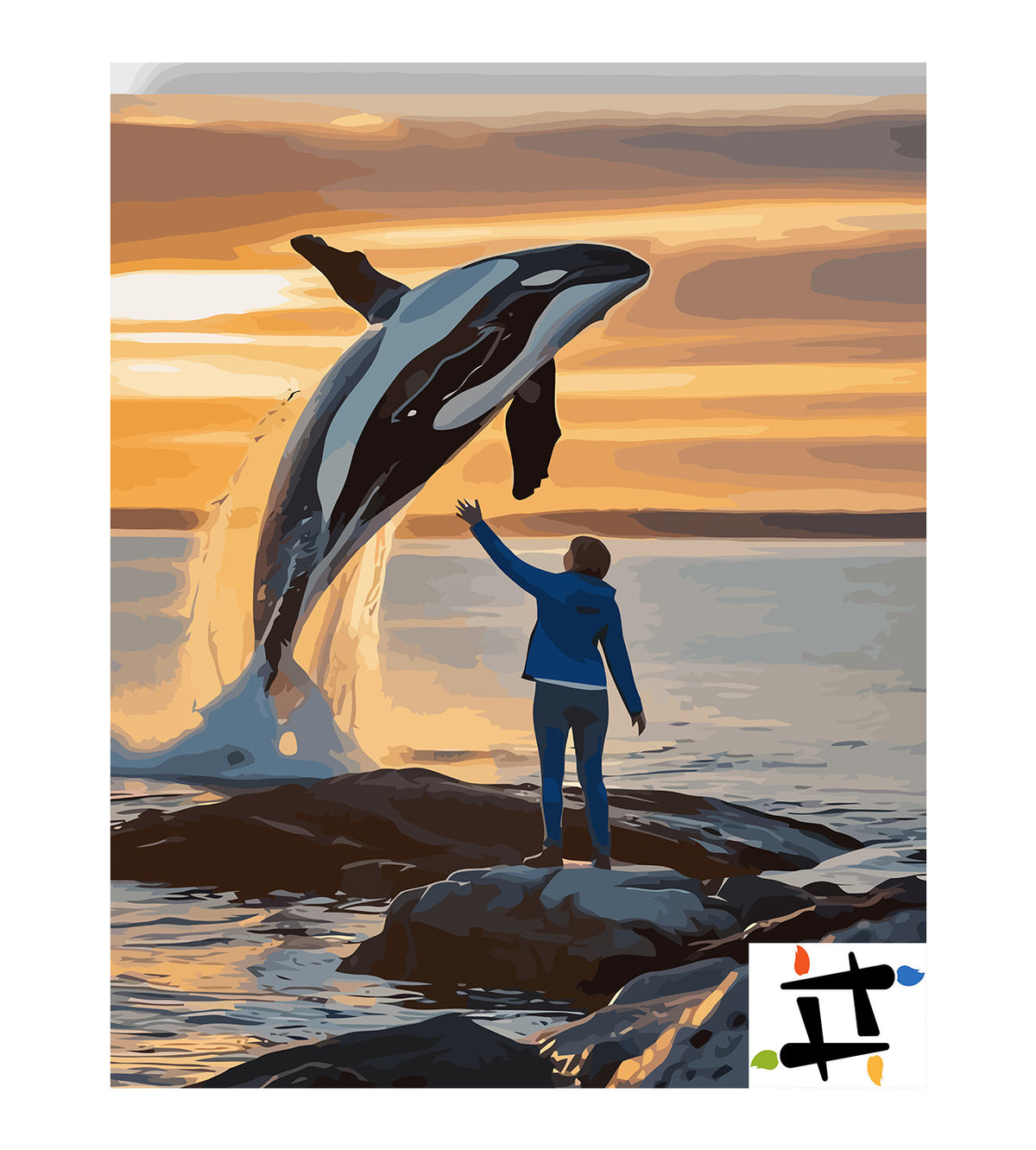 Pictura pe Numere – Salutul orcei in lumina apusului 7462