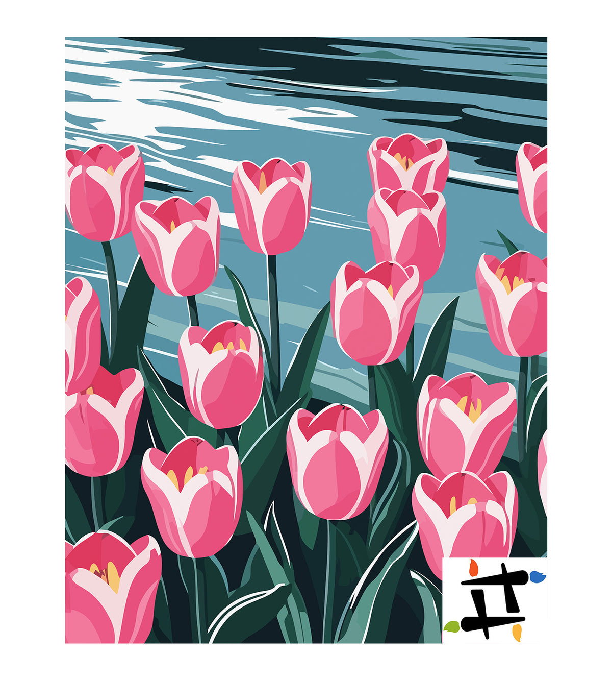 Pictura pe Numere – Reflexii roz 7199