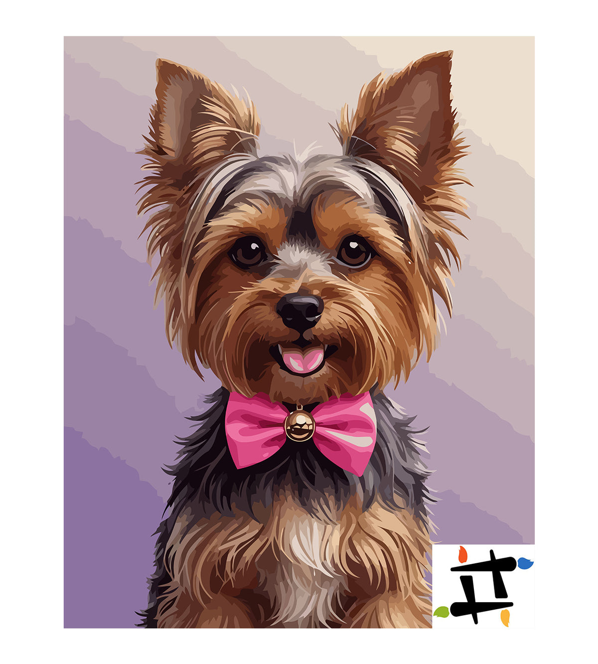 Pictura pe Numere – Eleganta micului yorkie 7499