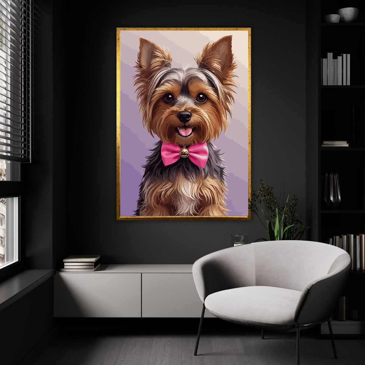 Pictura pe Numere – Eleganta micului yorkie 7499