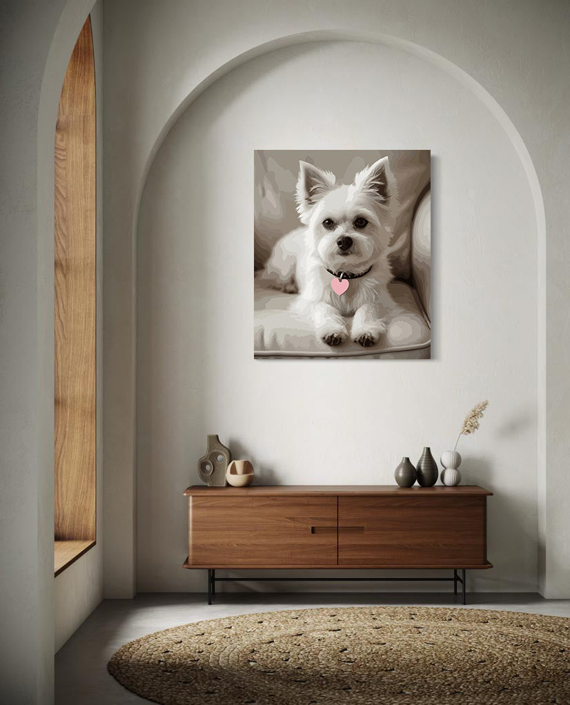 Pictura pe Numere – Inocenta ghemotocului alb 7486