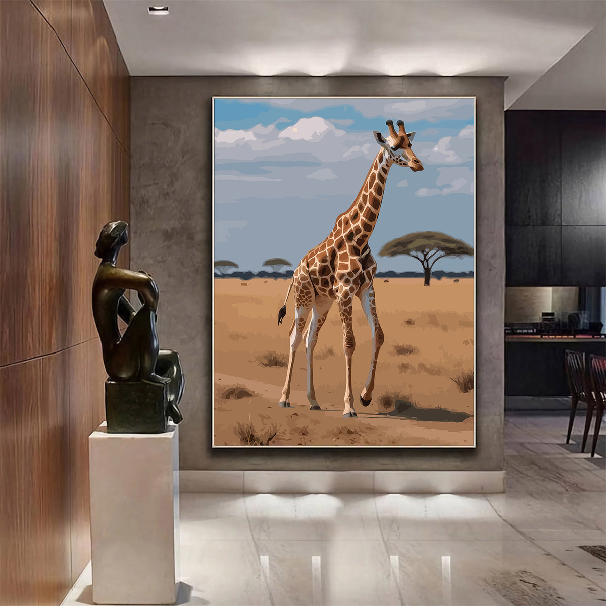 Pictura pe Numere – Pasii eleganti ai girafei 7485