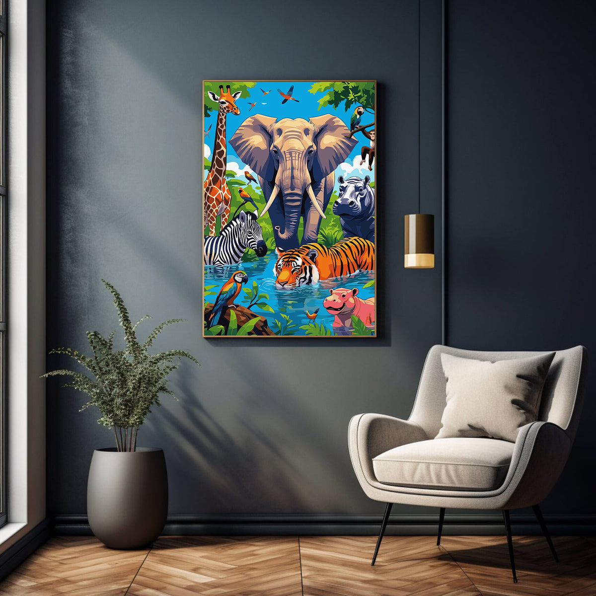 Pictura pe Numere – Intalnirea junglei 7422