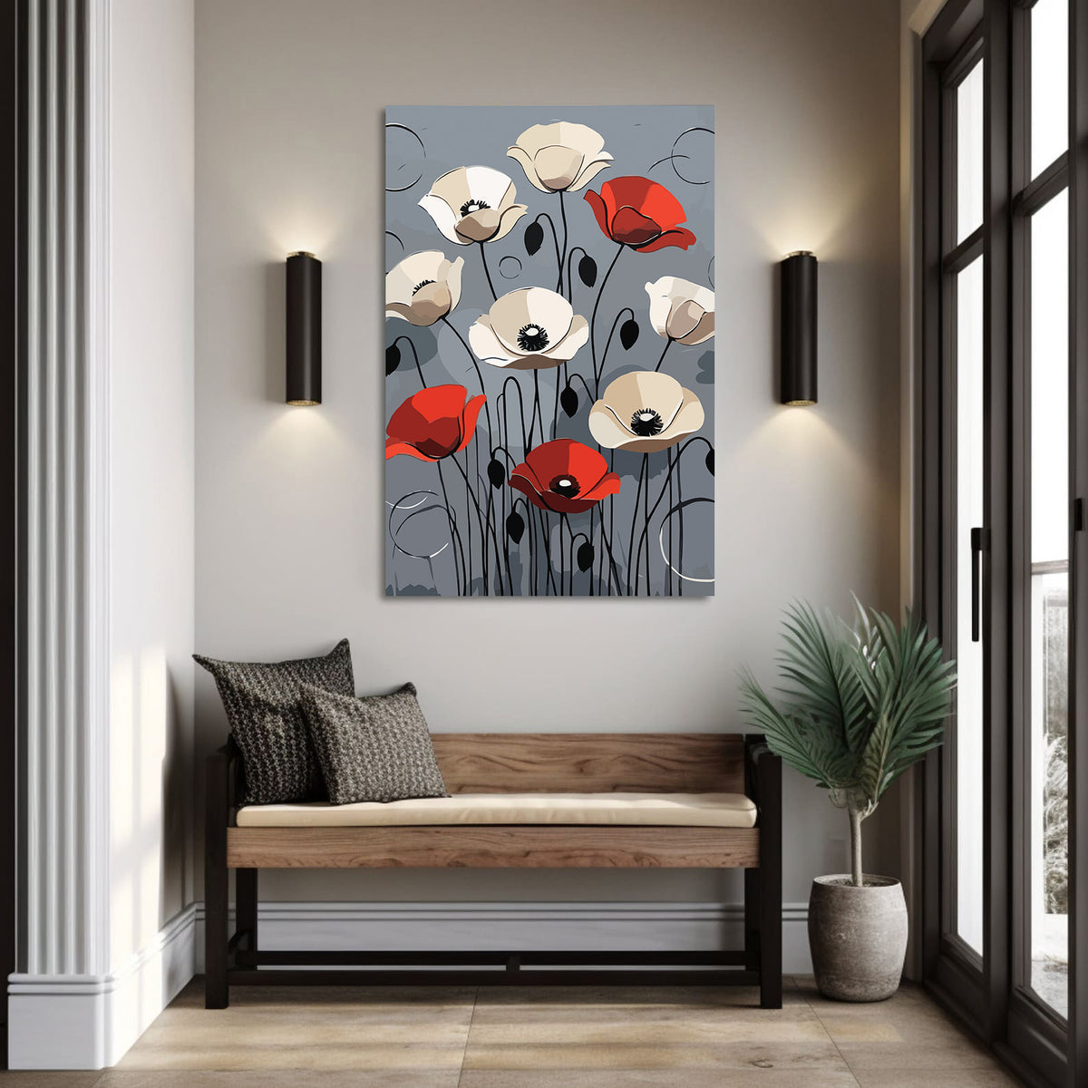 Pictura pe Numere – Contrast de maci 7018