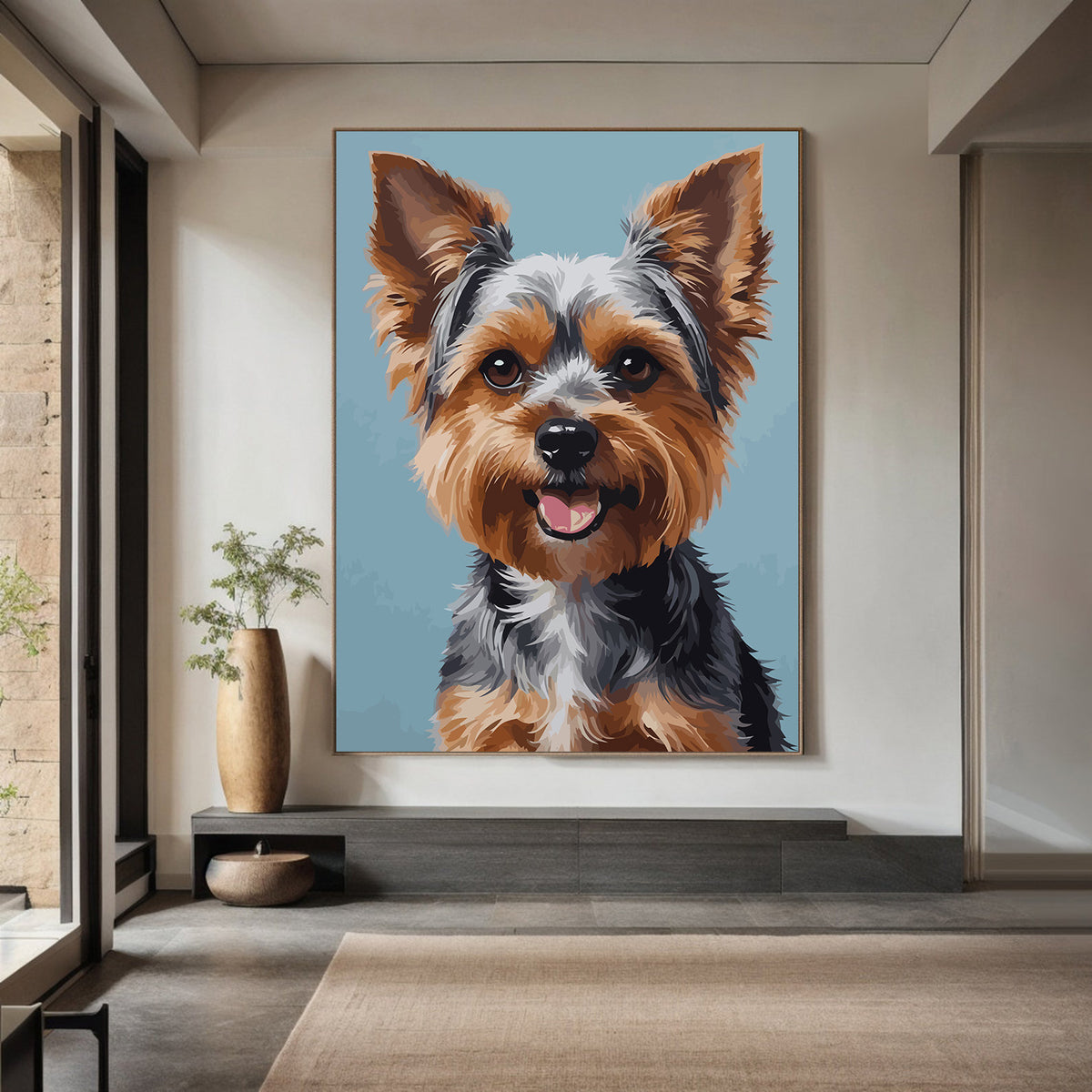 Pictura pe Numere – Bucuria micului yorkie 7369