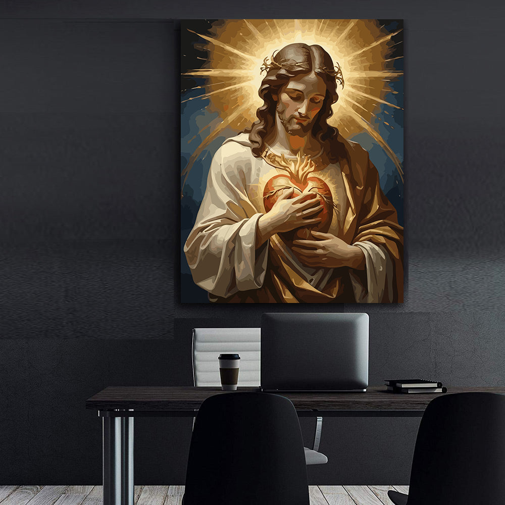 Pictura pe Numere – Inima Sacra A Lui Iisus 6377