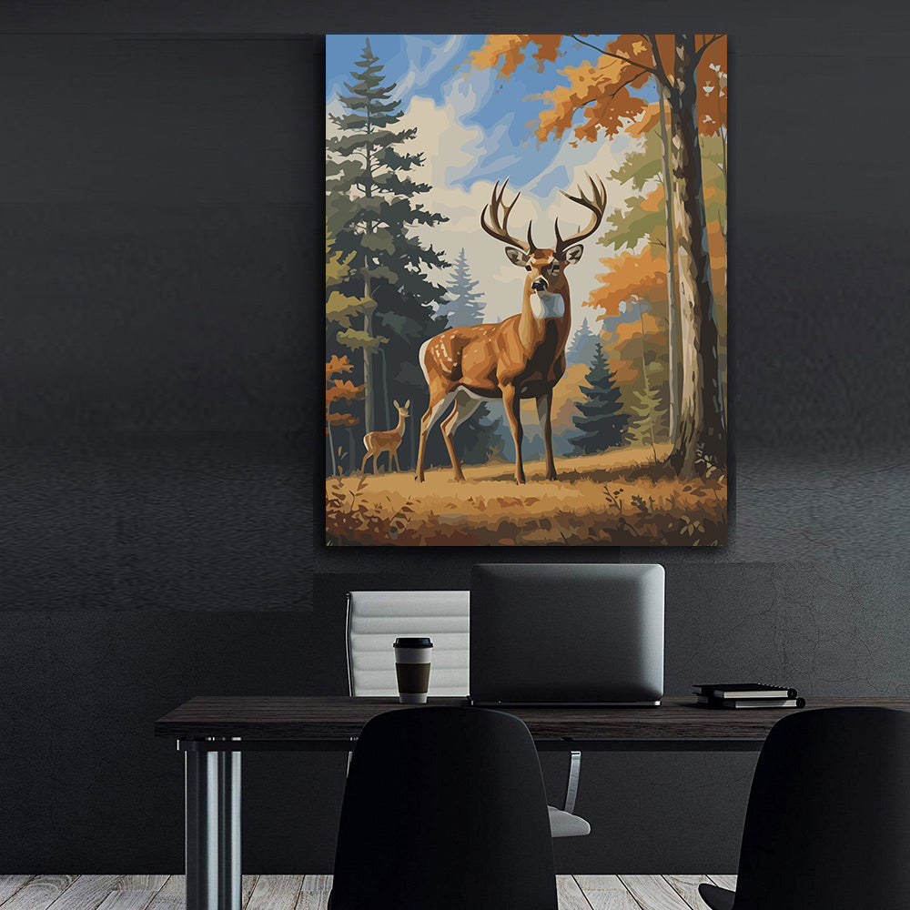 Pictura pe Numere – Majestatea cerbului falnic 7492