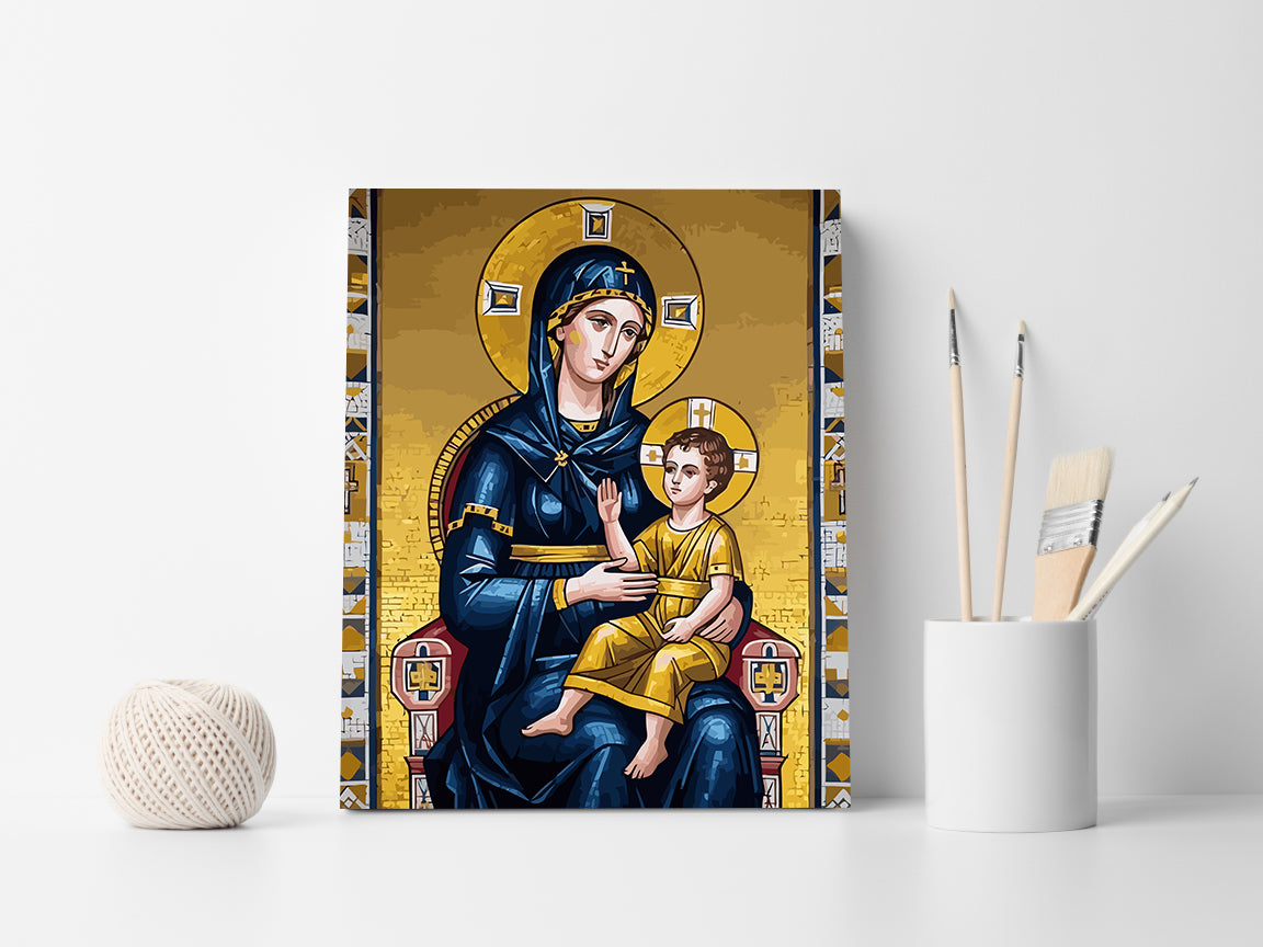 Pictura pe Numere – Fecioara Maria Cu Pruncul Iisus 6371