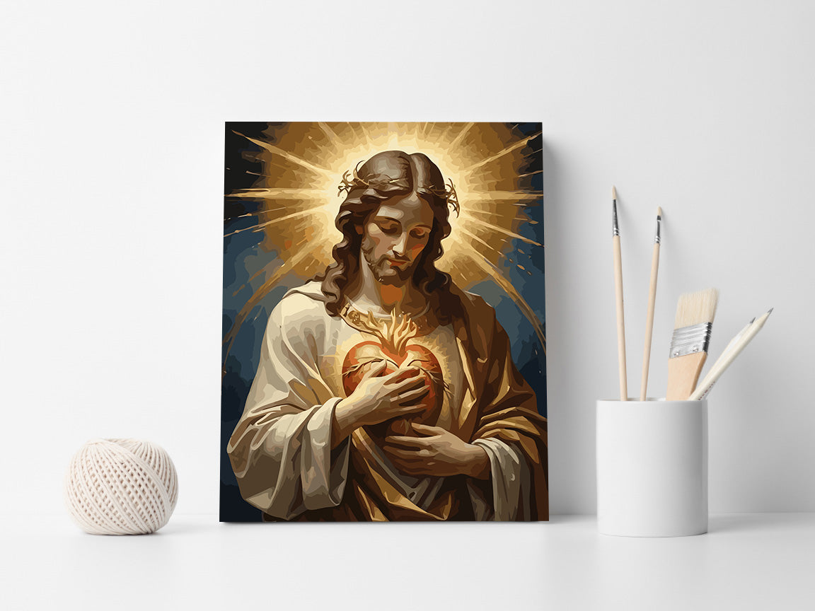Pictura pe Numere – Inima Sacra A Lui Iisus 6377