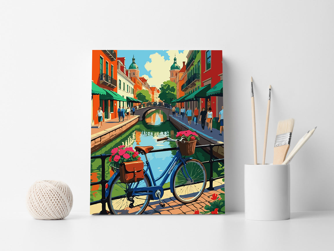 Pictura pe Numere – Bicicleta Cu Flori 6453