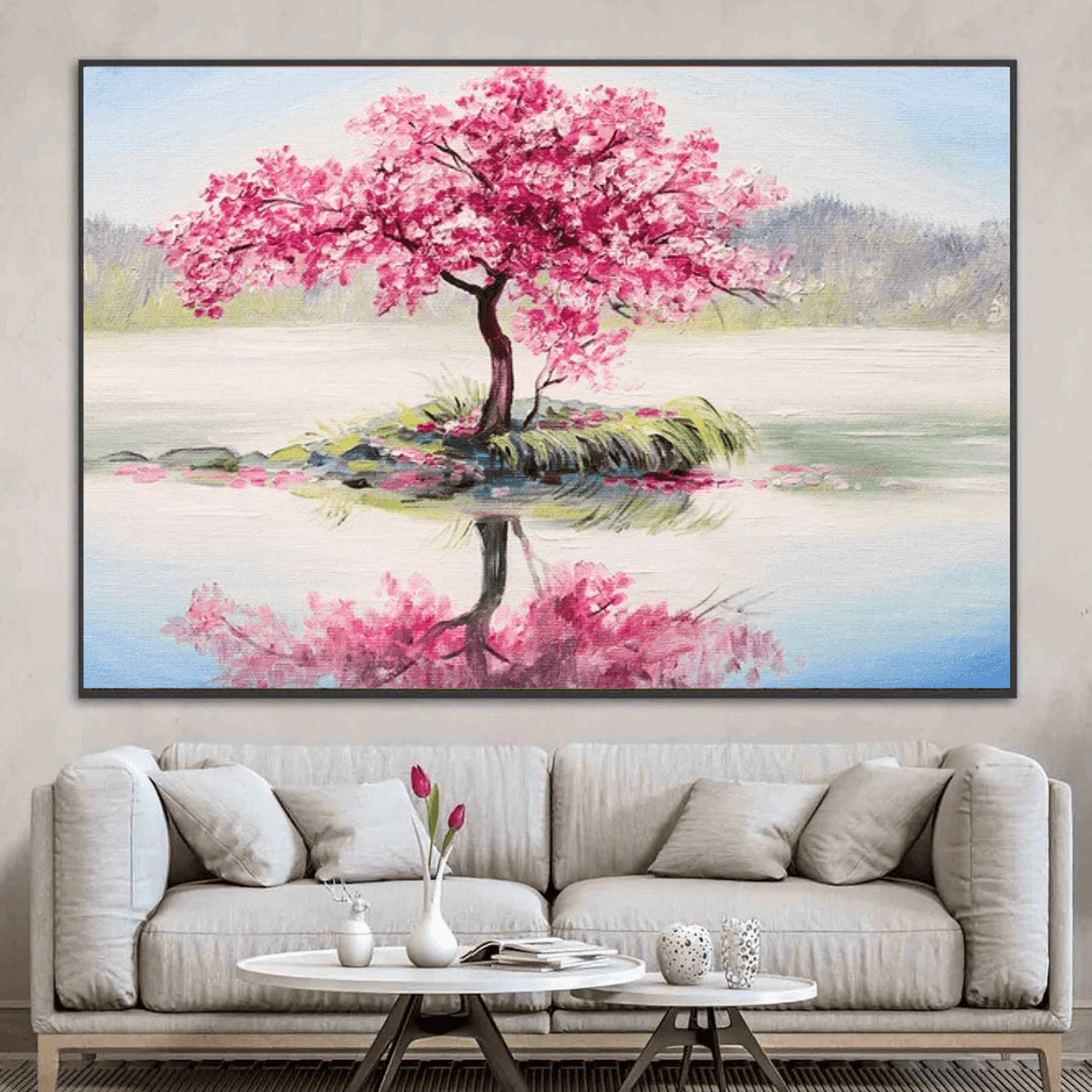 Colectie tablouri canvas - Flori: Tabloul este printat direct pe panza de inalta calitate, avand ca tema flori. Poate fi montat pe un sasiu optional pentru inramare.