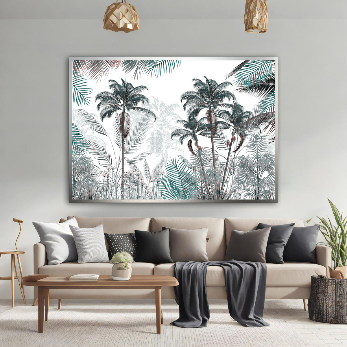 Canvas Painting - Palm Trees Landscape
