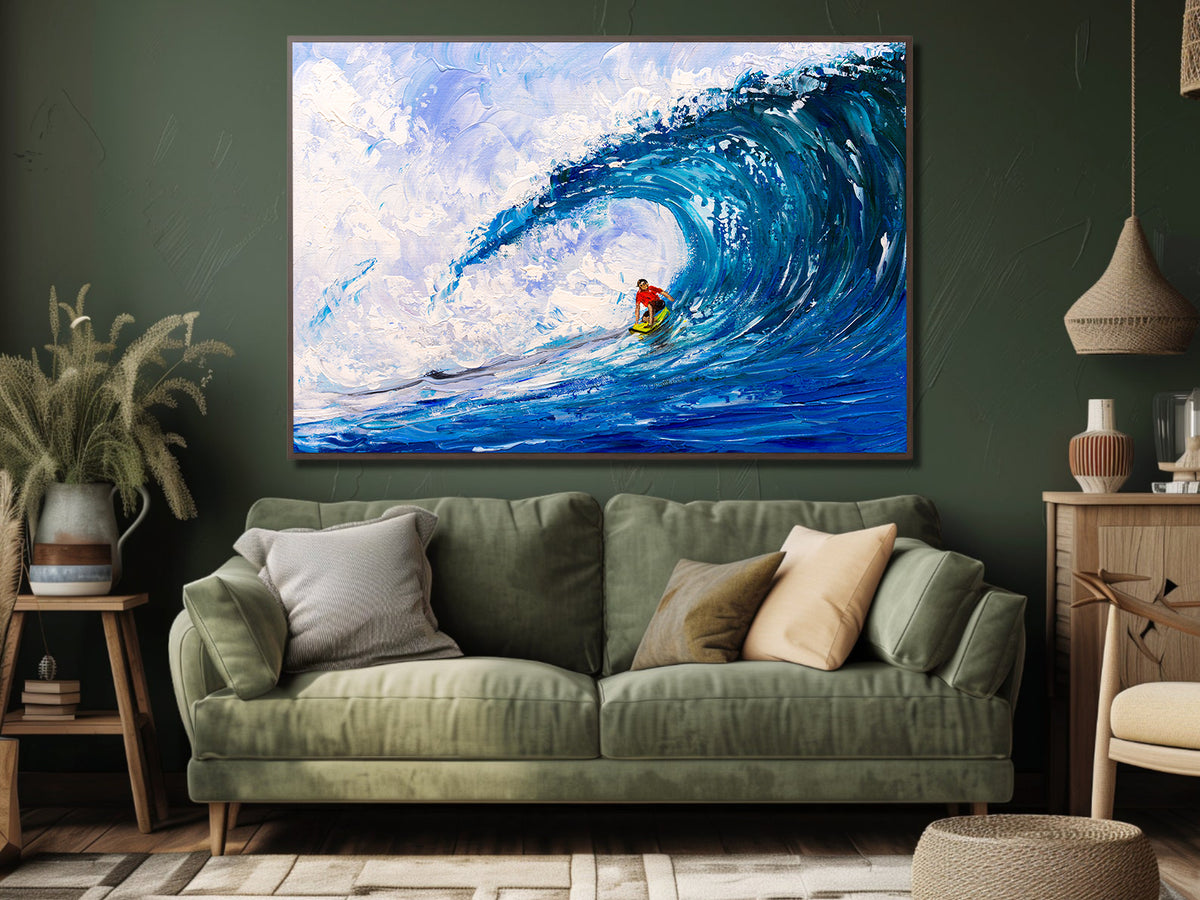 Canvas painting - Big Wave Surfing