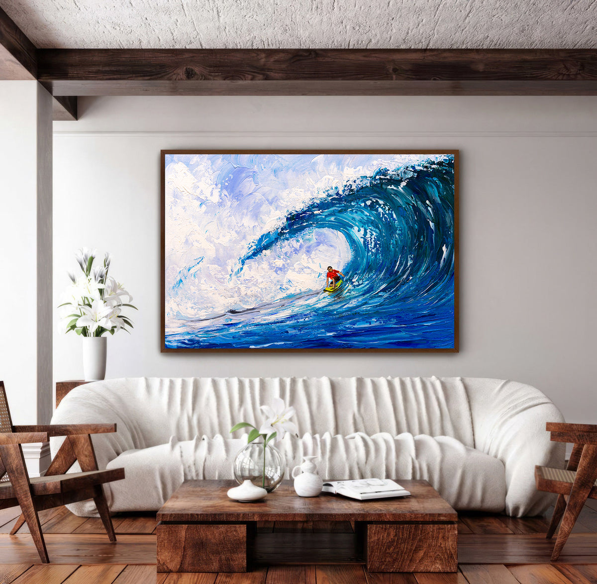 Canvas painting - Big Wave Surfing