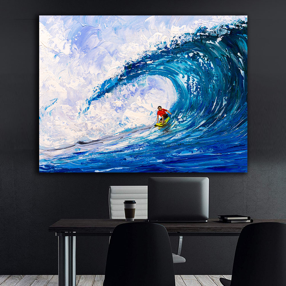 Canvas painting - Big Wave Surfing