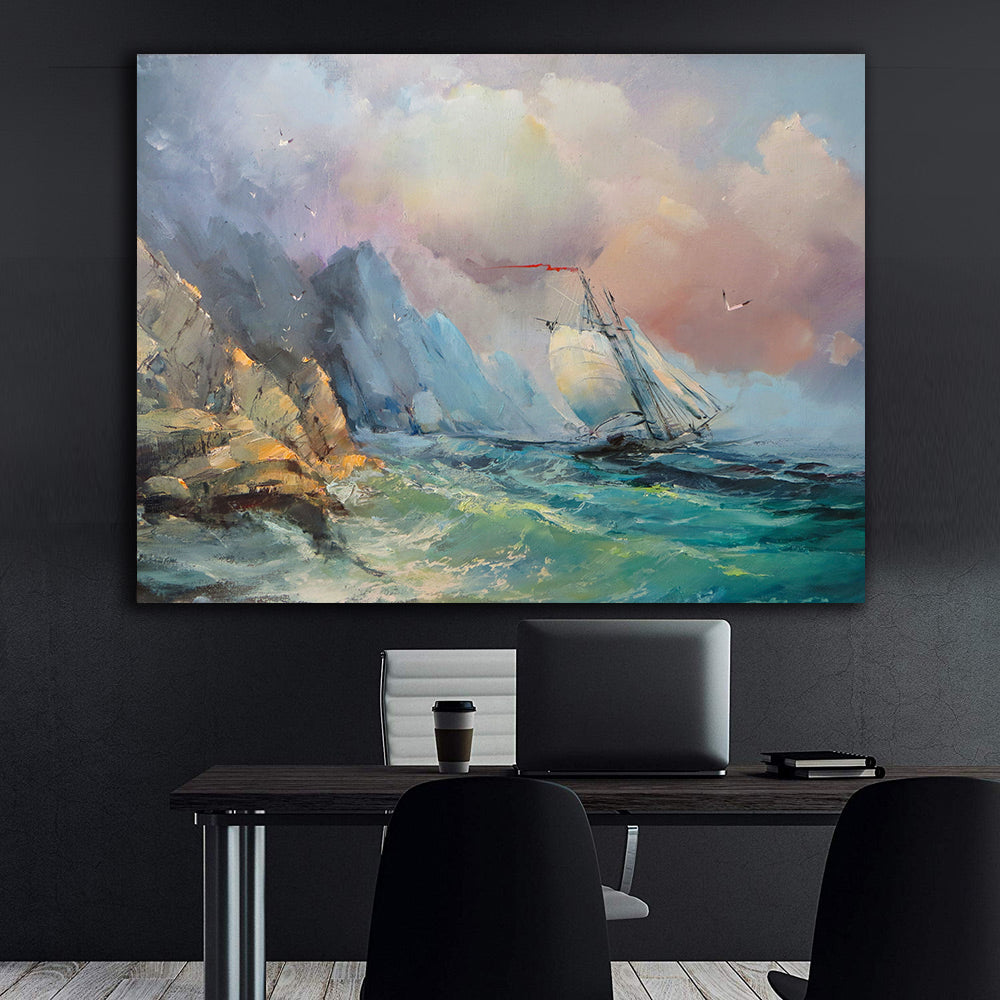 Canvas Painting - Sailboat at Sea