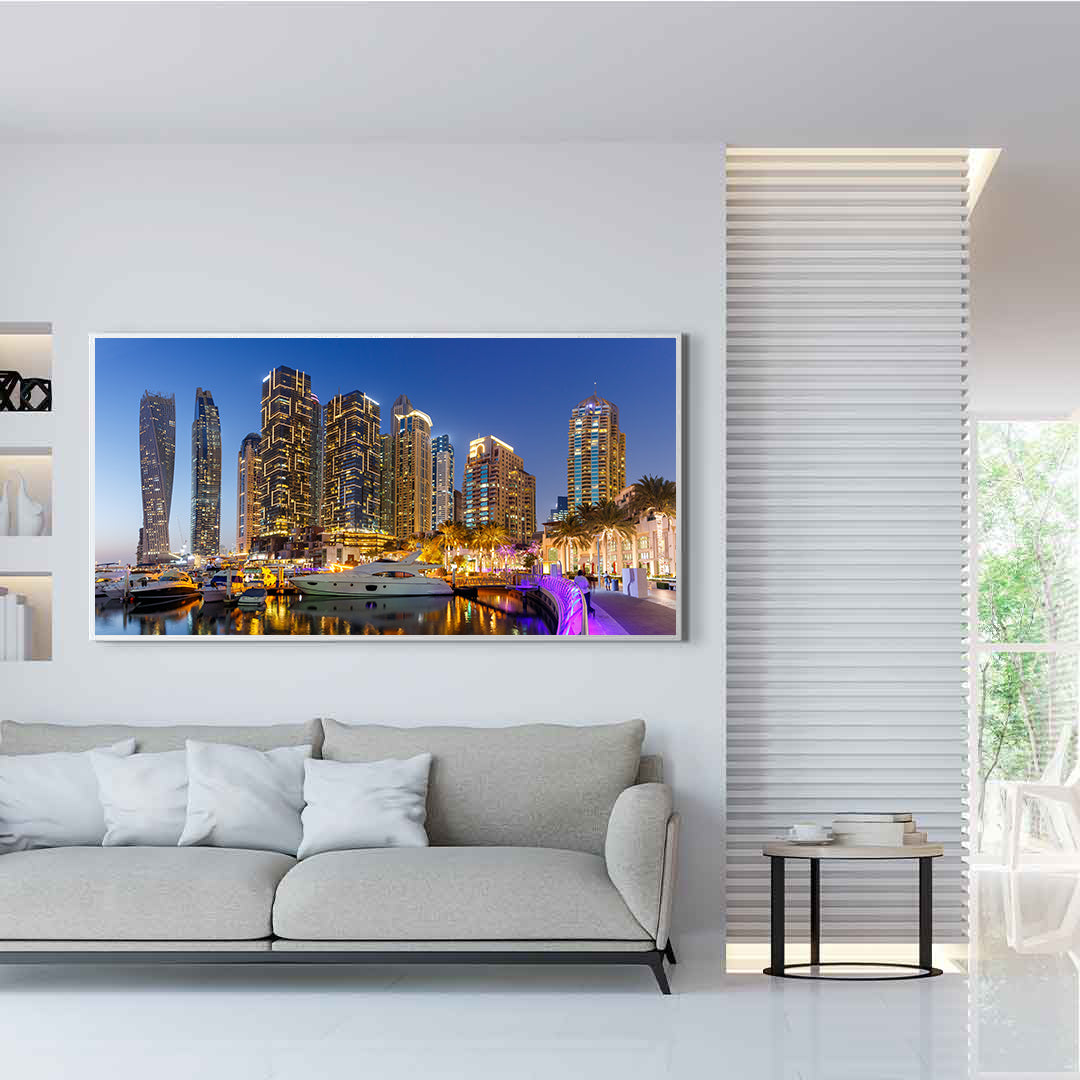 Tablou Canvas - Dubai Marina Noaptea
