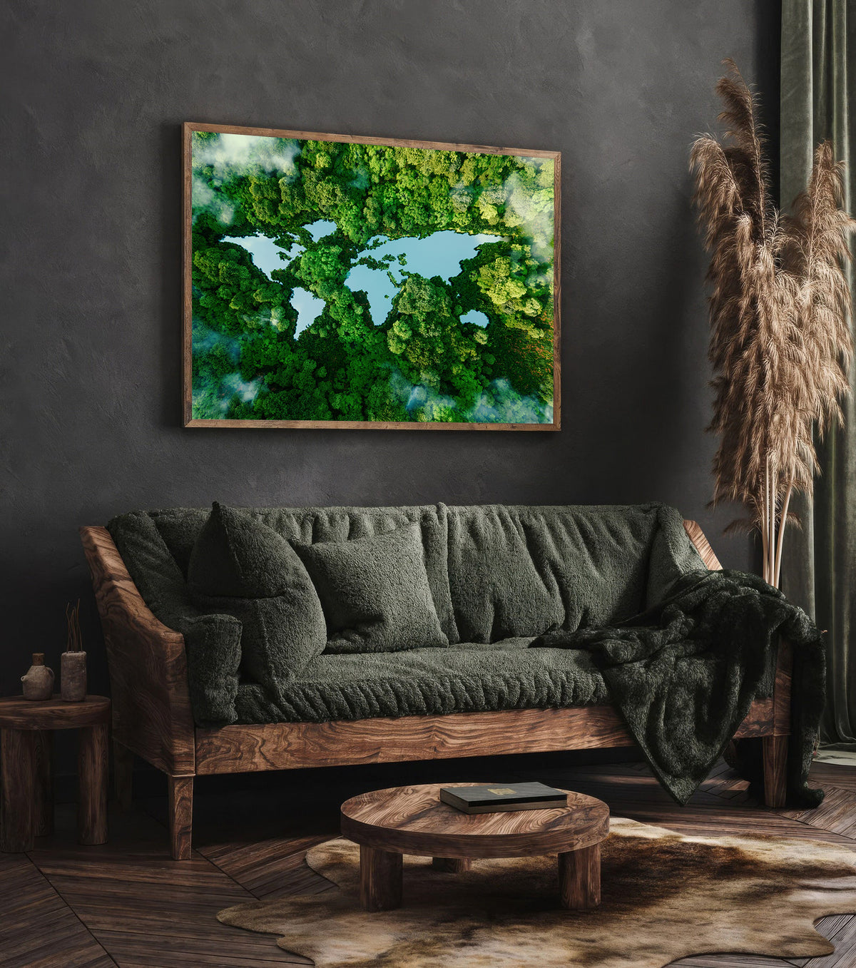 Canvas Painting - Green Trees Landscape