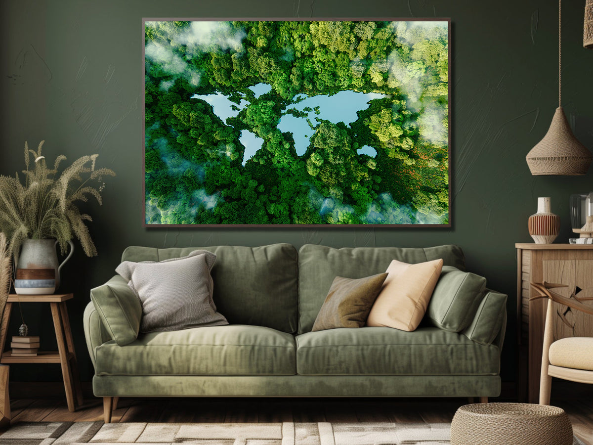 Canvas Painting - Green Trees Landscape