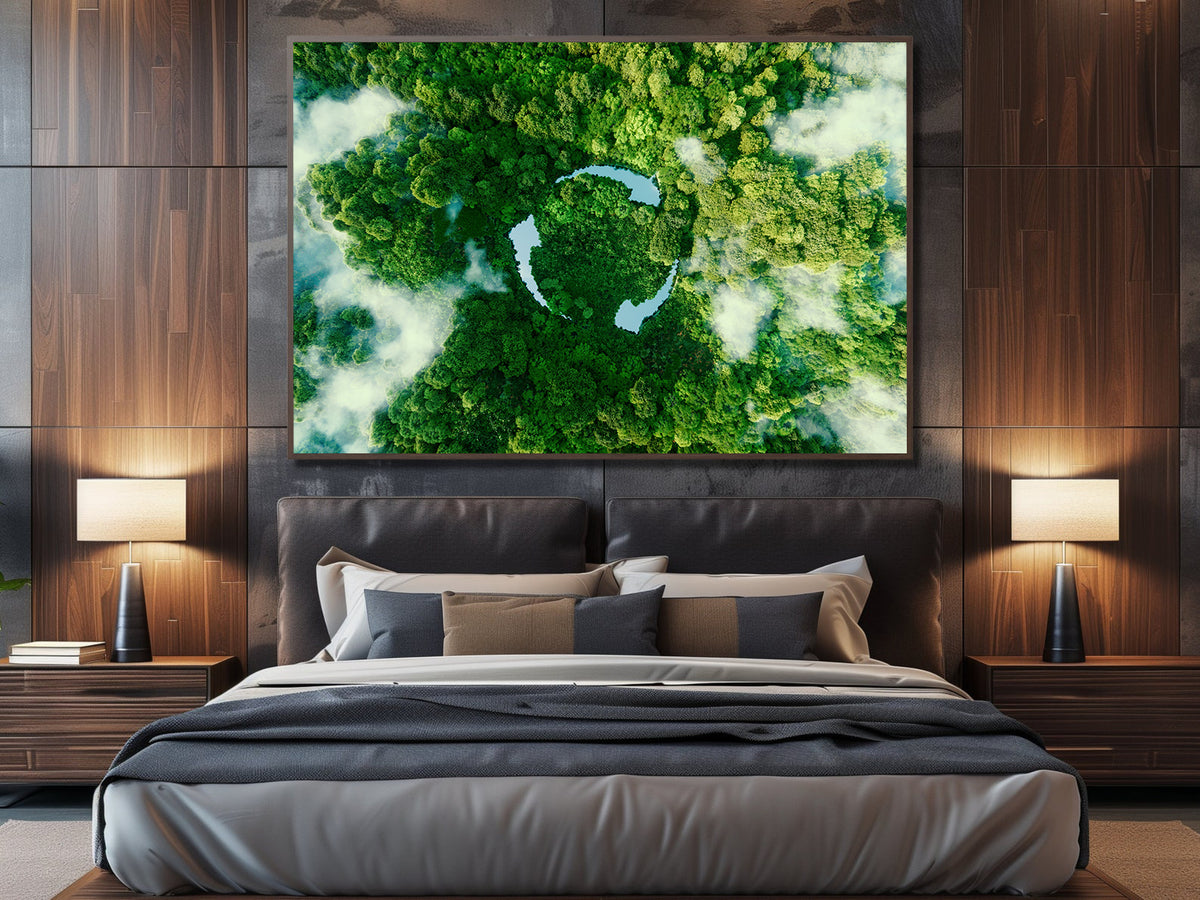 Canvas Painting - Green Trees Recycling
