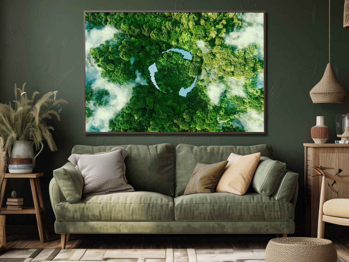 Canvas Painting - Green Trees Recycling