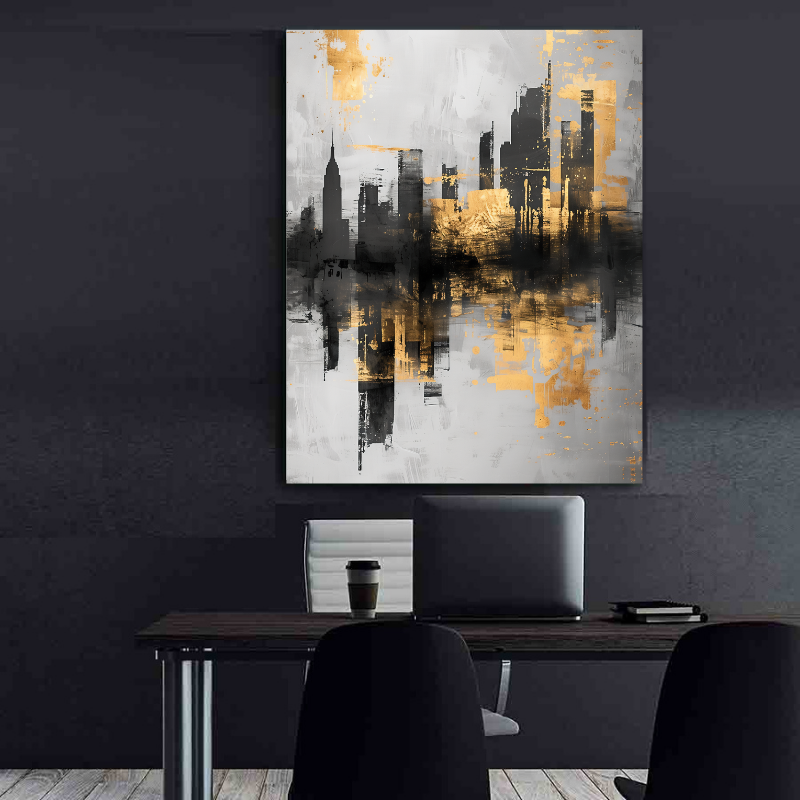 Canvas Painting - Abstract City