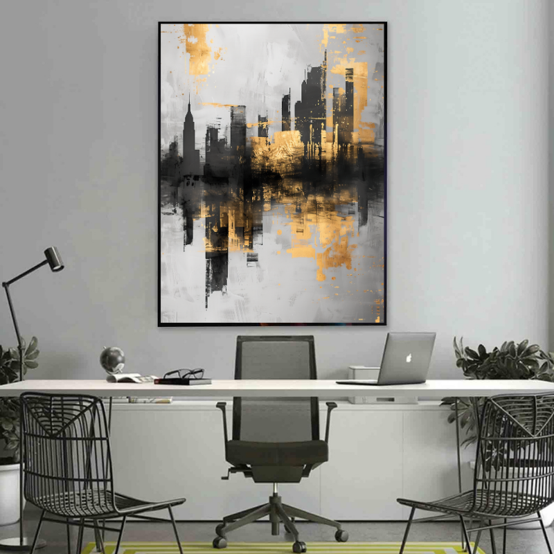 Canvas Painting - Abstract City
