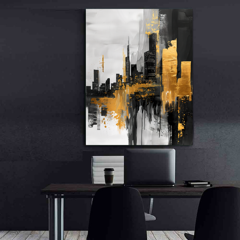 Canvas Painting - Abstract City